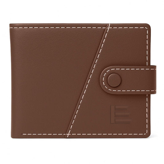 Empecco Formal Men's Bi - Fold Leather Wallet (Brown) - Empecco